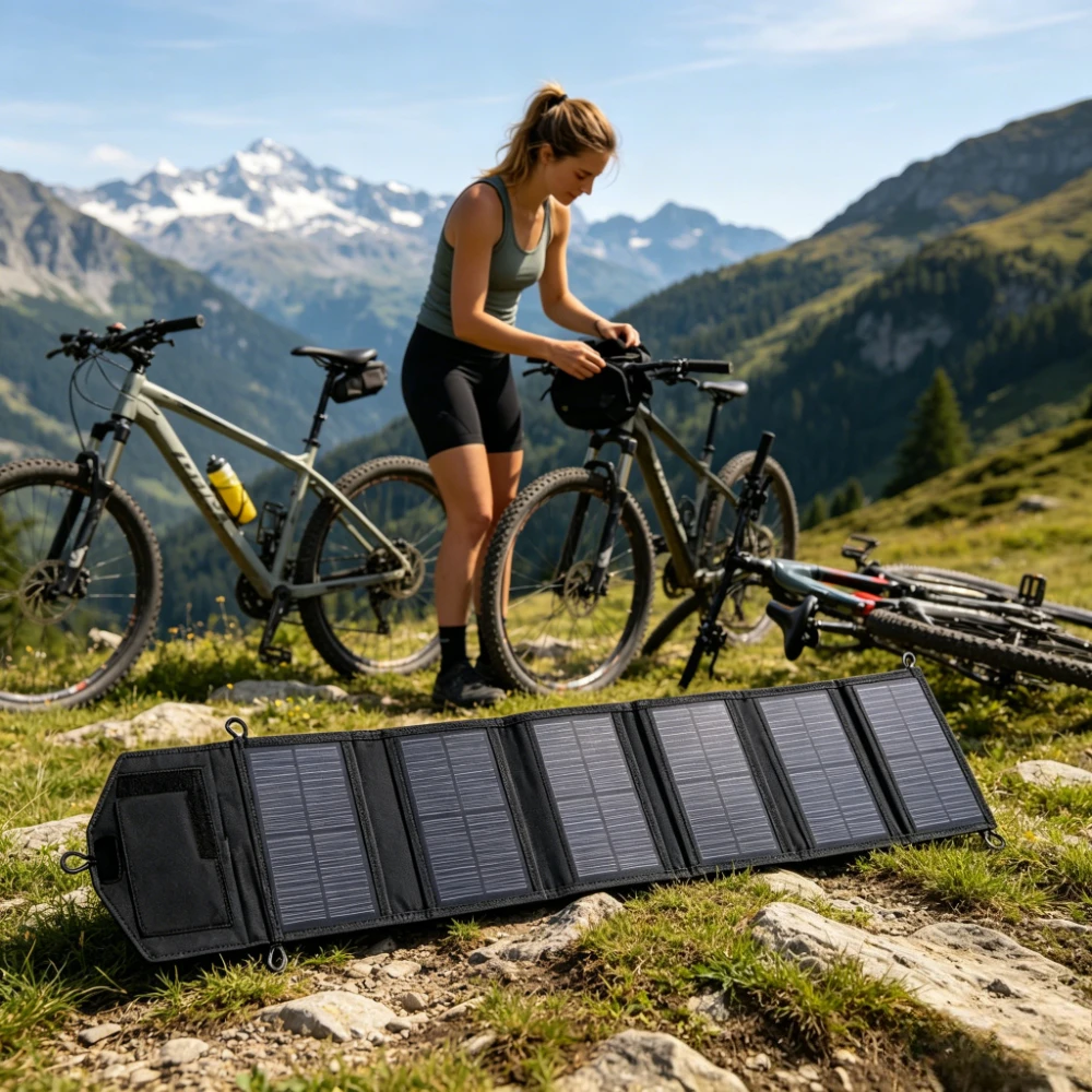 Solar Charger 25W Foldable Waterproof Portable USB Solar Panel for Outdoor Camping Hiking Travel Emergency Power for Phone