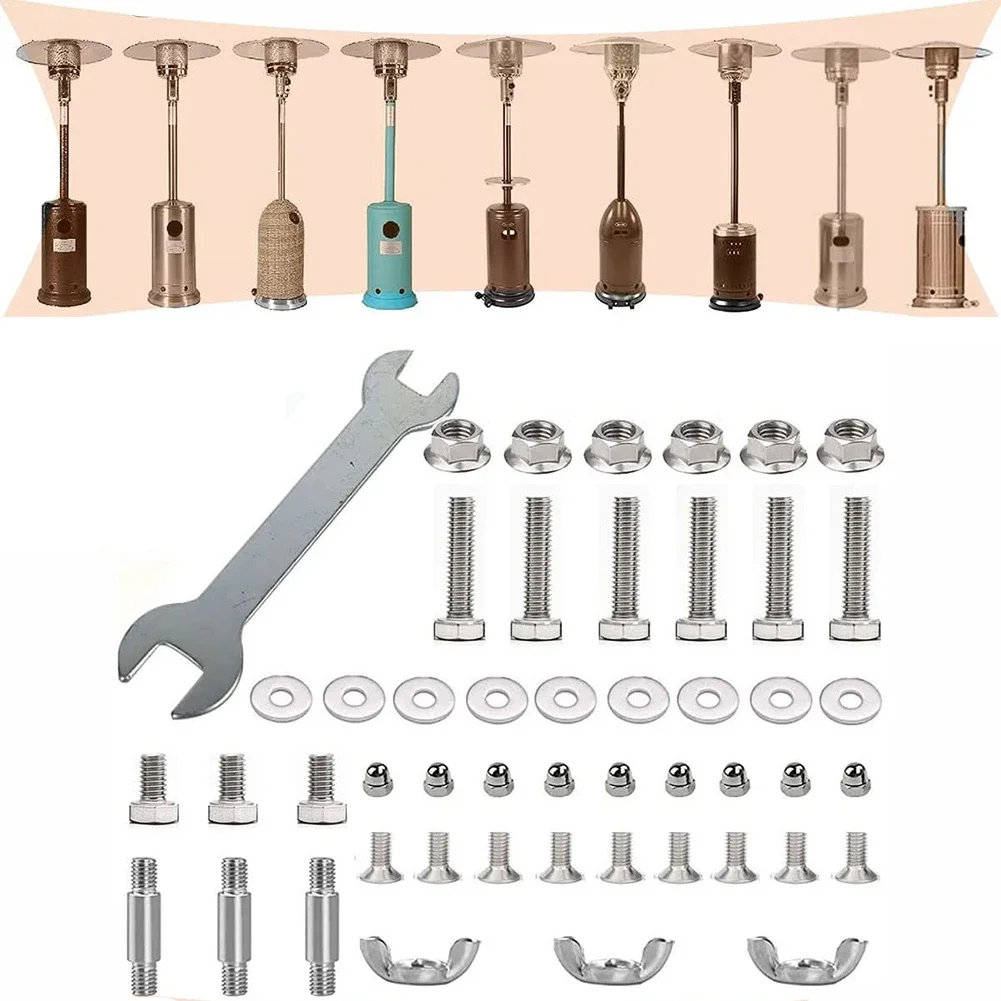 

DIY Heater Assembly Outdoor Heating Outdoor Pyramid Heater Heater Screw Nut Tool Aftermarket Replacement Complete Hardware Kit