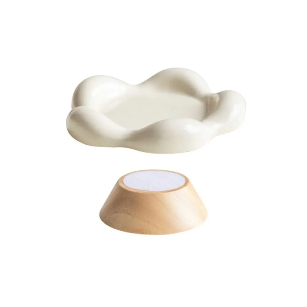 

Креативная керамическая миска для кошек в форме цветка, нескользящая защита шеи, миска для кошачьего корма с основанием, приподнятая миска для кошек в помещении