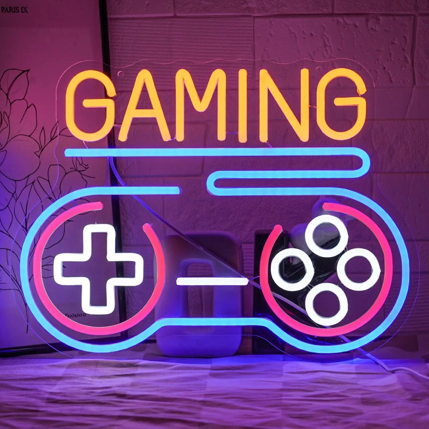 

Игровые неоновые вывески Неоновая вывеска для геймера с регулируемой яркостью Светодиодная вывеска с питанием от USB для игровой комнаты Спальня Деловой клуб Кафе Игровой магазин