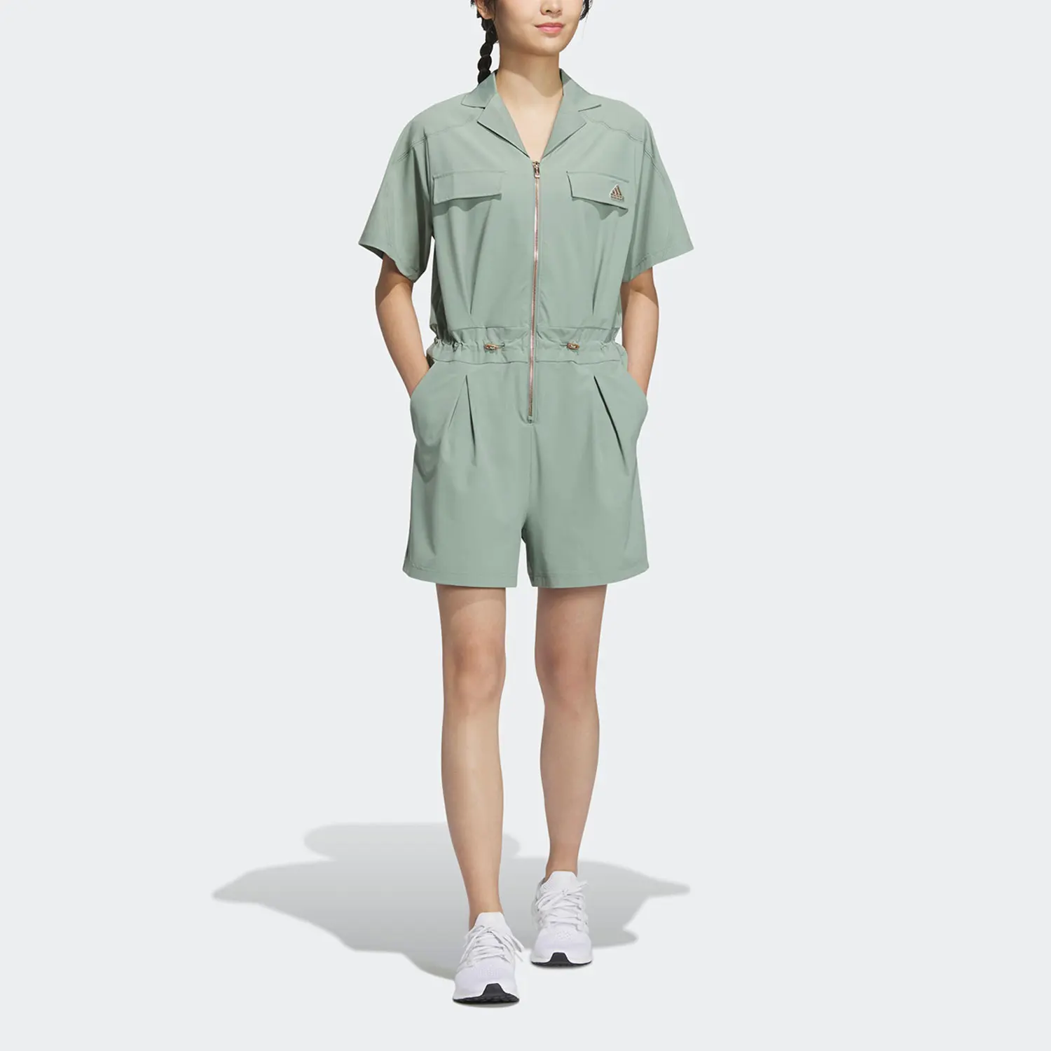 

Adidas genuine summer new women's sports casual short sleeved jumpsuit HY2843