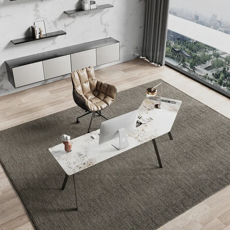 

Минималистичный стол из каменной плиты в форме домашнего офиса, компьютер, красота, медицинский консультационный стол для приема