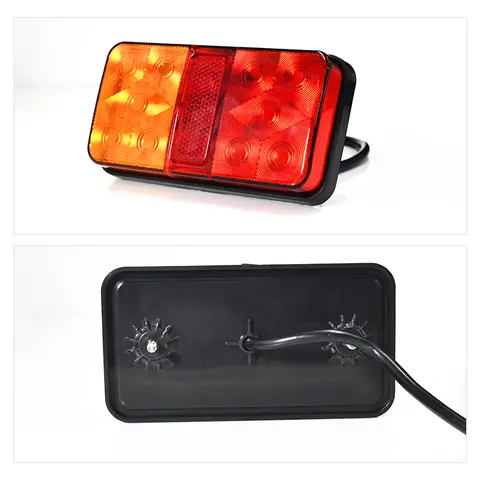 1Pc Super Bright 10LEDs LED Rear Tail Lights Reverse/Stop/Fog Lamp for Lorry Truck Trailer Caravan Bus Motorhome 12V Pickup