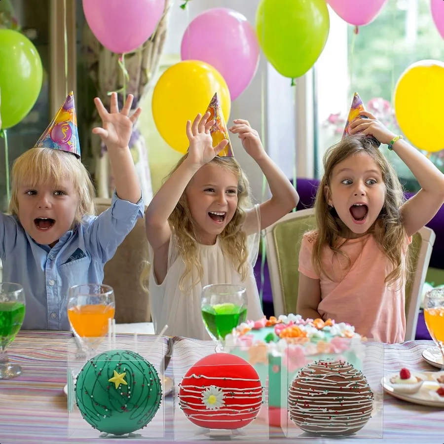 Scatole trasparenti per bomboniere da 100 pezzi Scatole per bomboniere al cioccolato da 3x3x3 pollici Scatole regalo trasparenti Scatola per cupcake Scatola per aroni per feste di compleanno di nozze