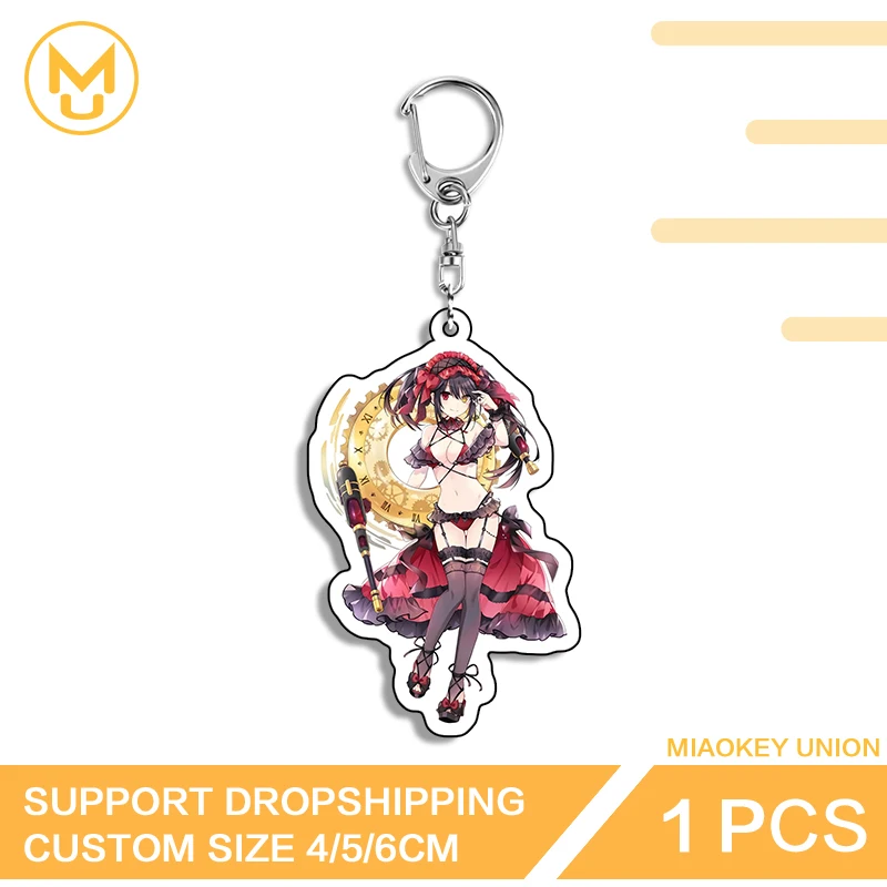 Alluring Prone Posture Tokisaki Kurumi Key Chains Monstrous Hot Selling Customized Jewelry Suitable For Back To School Gifts