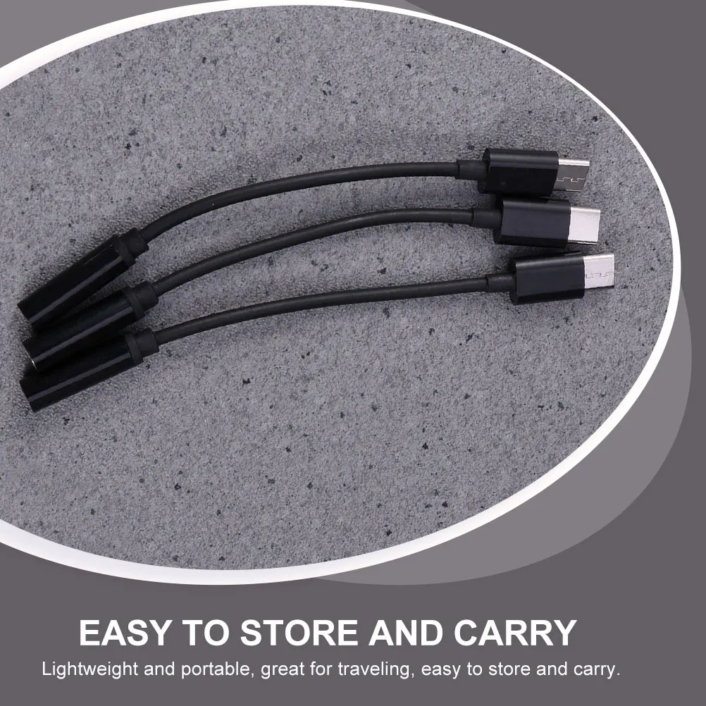 

6 Pcs Audio Adapter Cable PVC Earphone Headphone Adapter Converter 3.5mm Aux Jack Headphone Travel Portable Lightweight