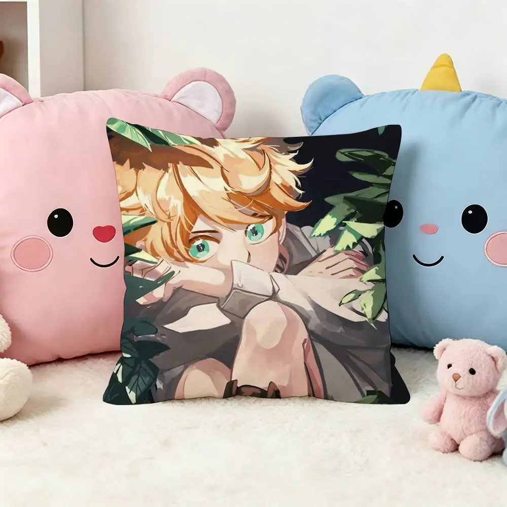 The Promised Neverland Emma  Square Double-Sided Printed Pillow Case Sofa Cushion Cover Bedroom Bedside Decor