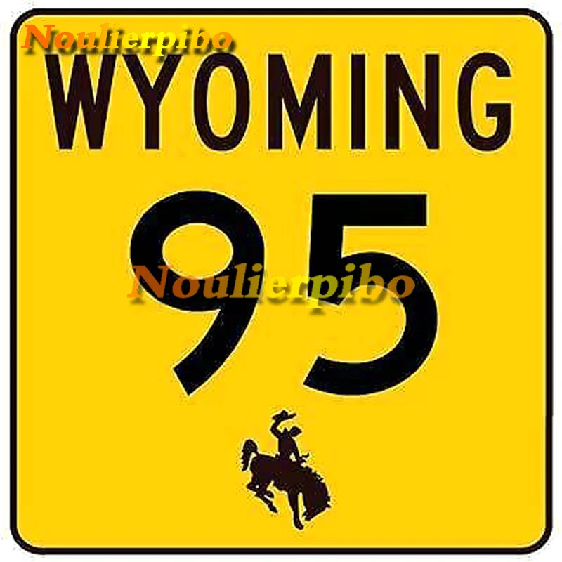 

High Quality Car Decal Wyoming Route 95 Bronco-us PVC Car Window Bumper Motorcycle Trolley Case Cell Phone Vinyl Decal