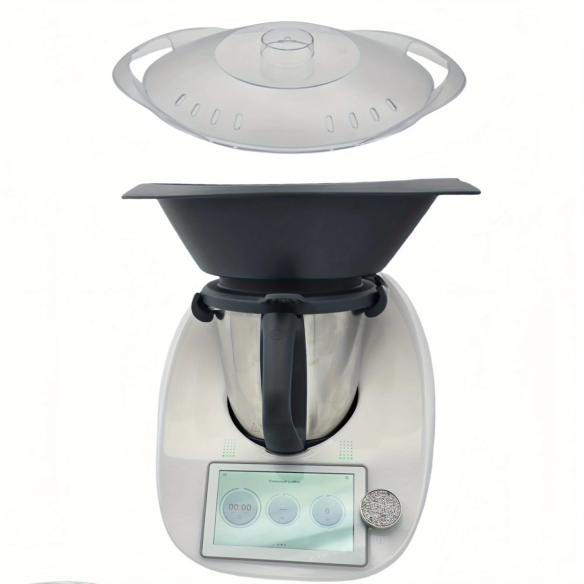 Visible Transparent Cover with Top Cover Handle Steamer Bowl Cover Suitable for Thermomix TM5 TM6 TM31
