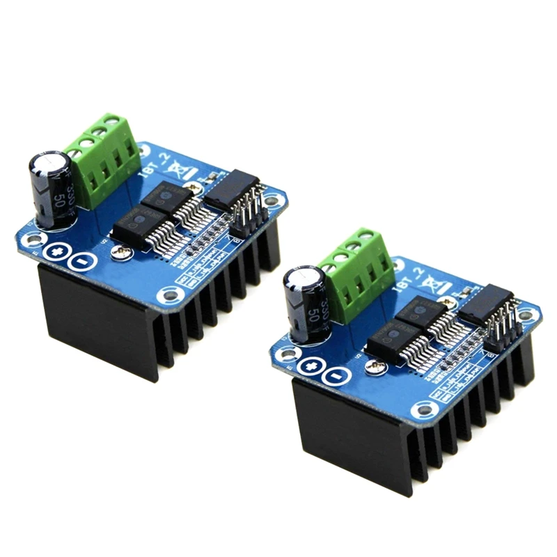 2PCS BTS7960 43A Double DC Stepper Motor Driver H-Bridge PWM High-Power Module Compatible With Ar-Duino Smart Car Driver