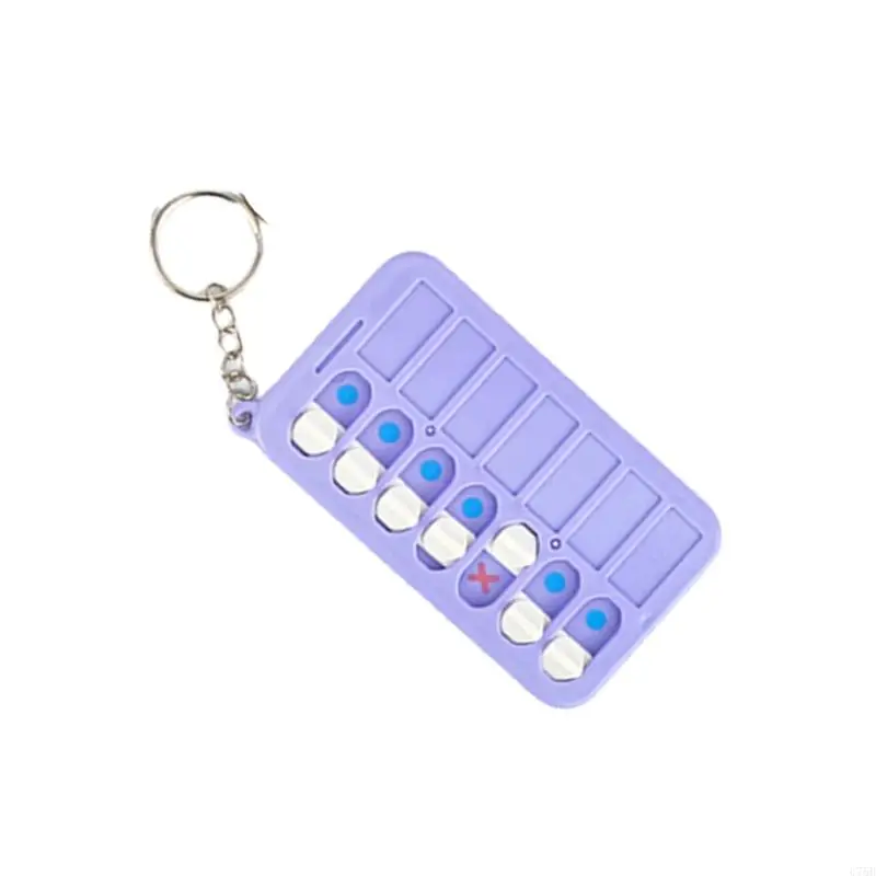 U75B Reminder Board for The Elderly Kids Daily Schedule Keyring Chore Chart Keychains Daily Task Planning Pad Keyrings