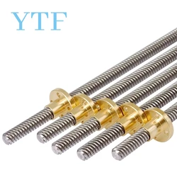 3D Printer CNC THSL-500-8D Length 100/150/200/250/300/400/500mm T-type Stepper Motor Trapezoidal Lead Screw 8MM Thread T8