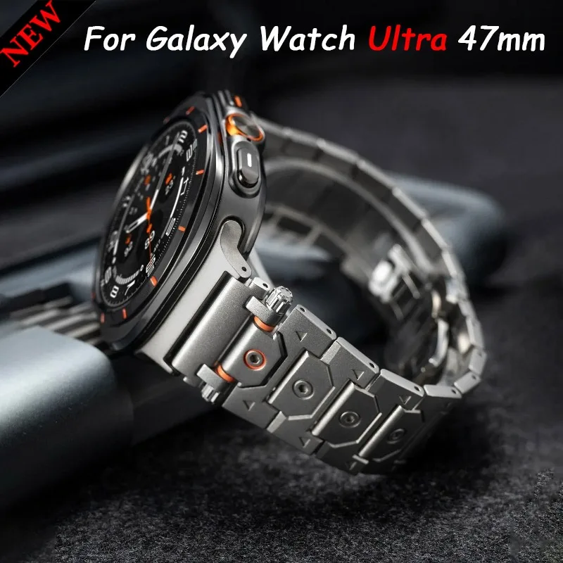 

Титановый металлический ремешок для Samsung Galaxy Watch Ultra, 47 мм, ремешок из нержавеющей стали для iWatch 7 Ultra, сменные аксессуары без зазоров