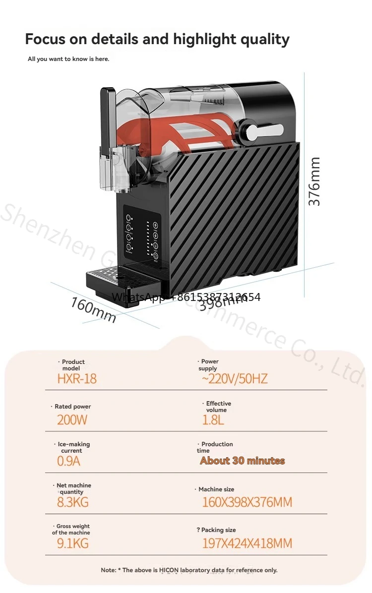 Commercial & Home Snow Ice Machine - Auto Slush/Cone Maker for Boba Shops/Hot Pot Frozen drinks/snow mud/milk shakes