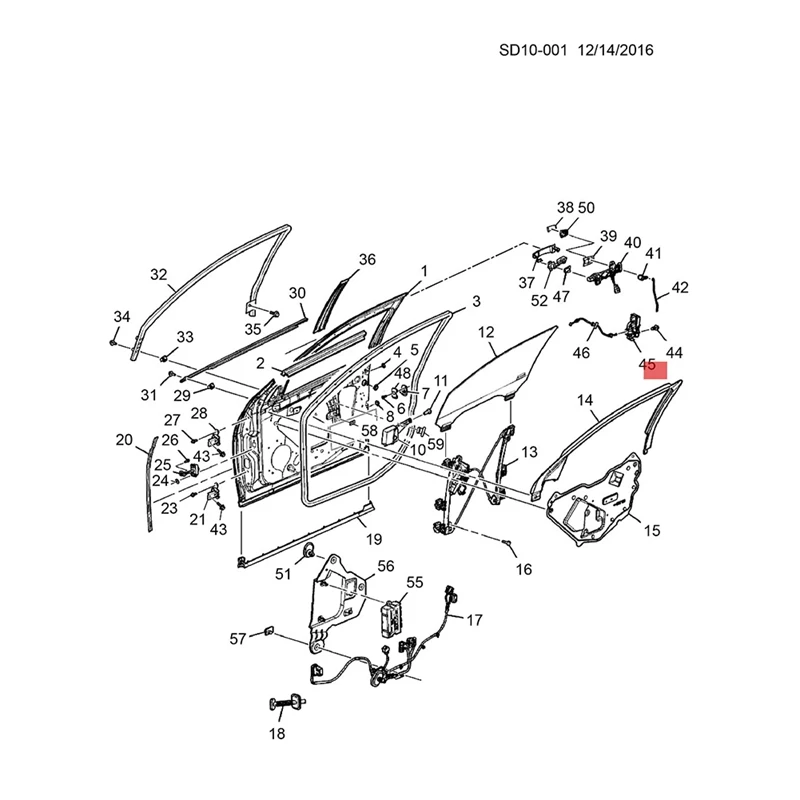 

Привод для передней двери Cadillac STS 19210214-19210215, 8 контактов, боковая защелка 2005, 1 пара