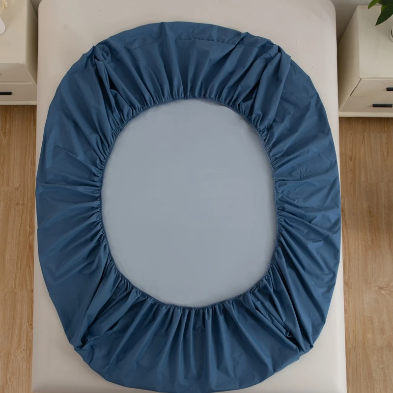 Nieuwe Huidvriendelijke Waterdichte Bedmuts Effen Kleur Eenpersoonsbed Hoeslaken Met Elastische 160X200 200X220 Dubbel Beddengoed