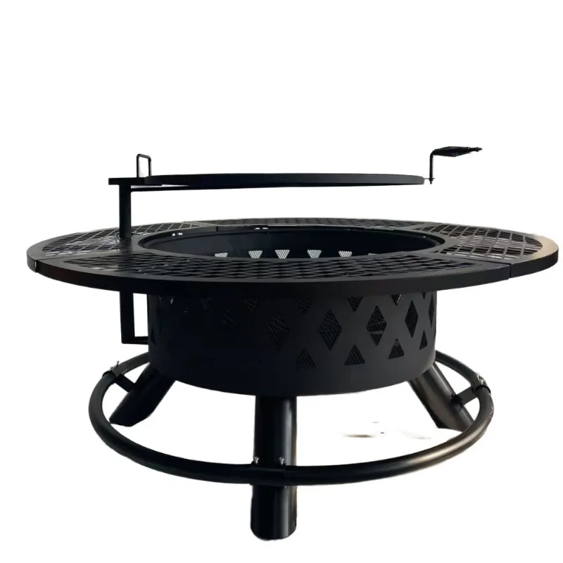 2026 Outdoor Wood Burning BBQ Fire Pit With Cooking Grills For Backyard Deck Patio Use