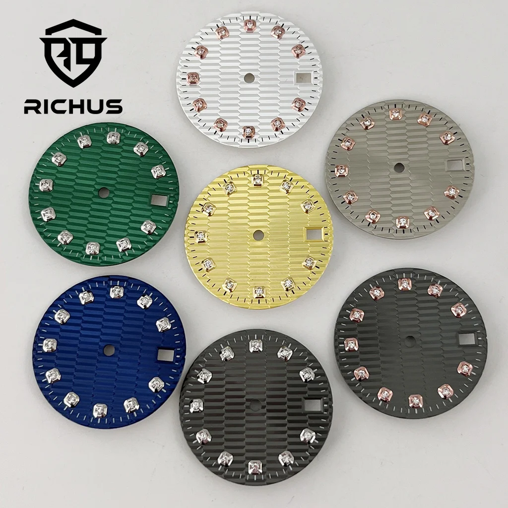 RICHUS 28.5mm 시계 다이얼 NH35 다이얼 NH34 NH35 NH36 Movemennt 시계 액세서리