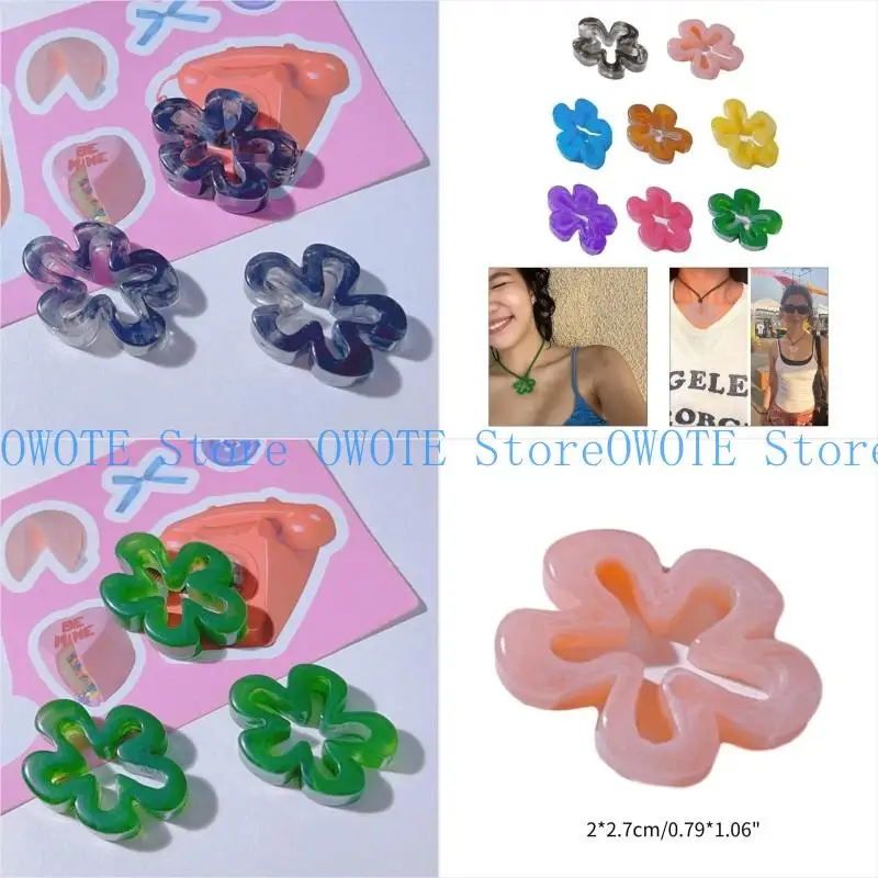 

A52E Hollow Open Flower Charms Pendants for DIY Bracelet Necklace Jewelry Making