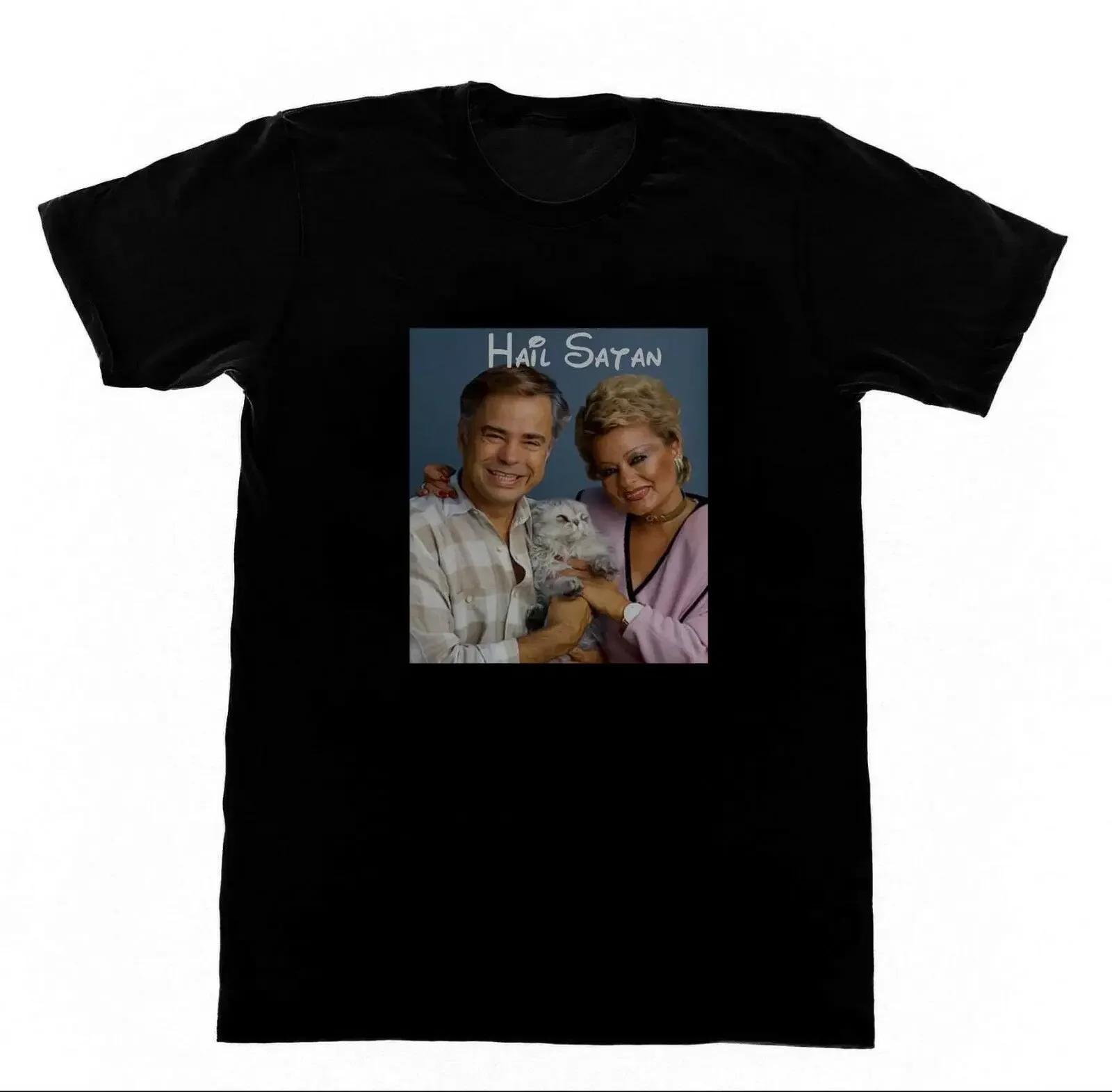 Hail Satan Jim & Tammy - Shirt 74 T Shirt Satanic Church Temple Witchcraft Witch New Brand Sales Cotton Short Military T Shirts
