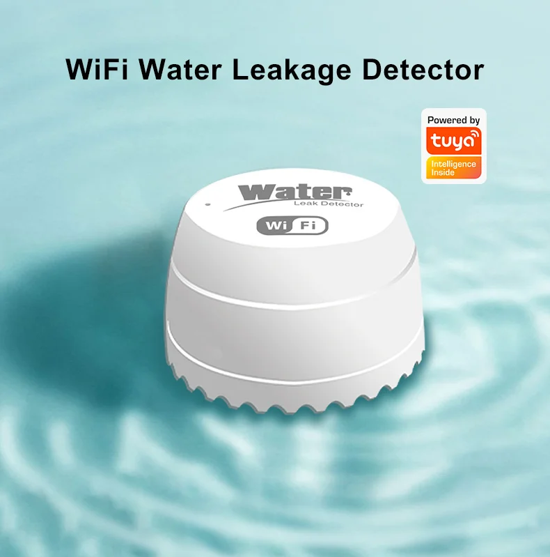 Tuya WiFi Water Leak Detector Flood Sensor Smart Life APP Remote Monitoring Flood Alert Overflow Security With Alexa