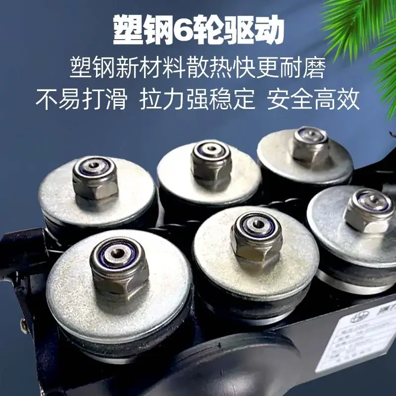 Threading artifact, wire pulling electrician, automatic lead pay-off, serial wire pumping, electric threading machine, electric