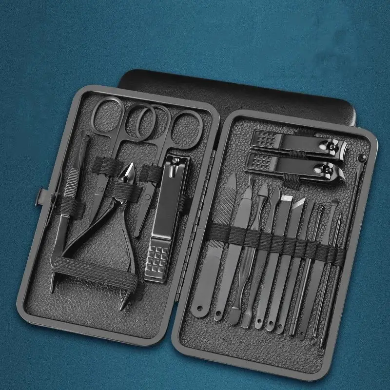4/7/10/12/15/16/18Pcs Professional Nail Clipper Kit Stainless Steel Manicure Set Pedicure Tools Ingrown ToeNail Trimmer