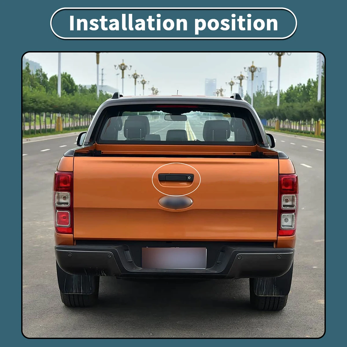 CCD AHD Pickup Truck Tailgate Handle Rear View Reverse Camera For Ford Ranger 2012-2020 Mazda BT50 2012-2020 AB392143836AD