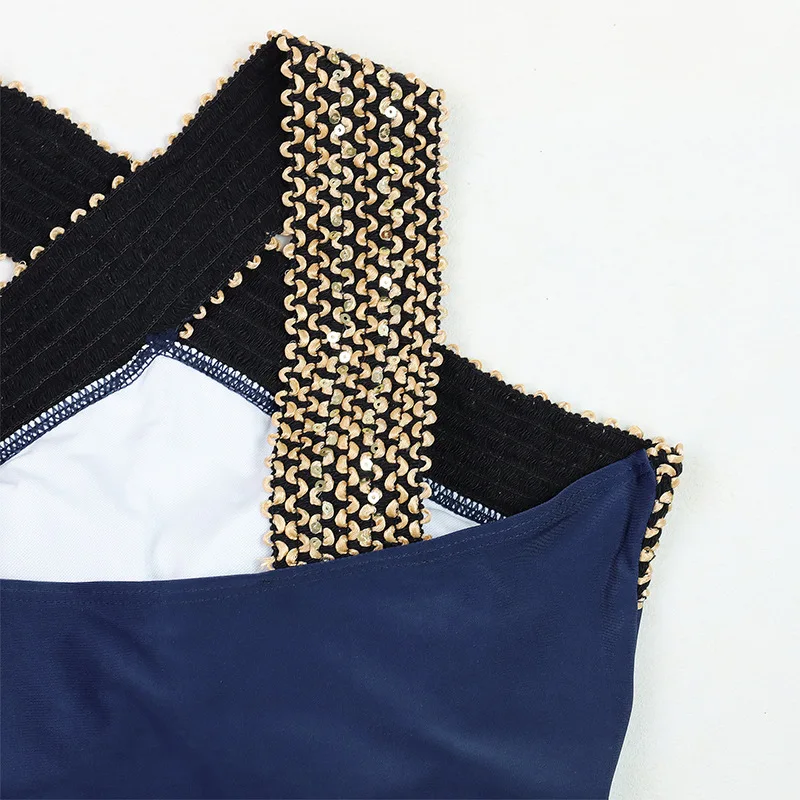 قطعة واحدة ملابس السباحة 2026 خمر مثير ملابس النساء ملابس السباحة ثوب السباحة بحر الصلبة الأزرق Monokini الإناث مايوهات