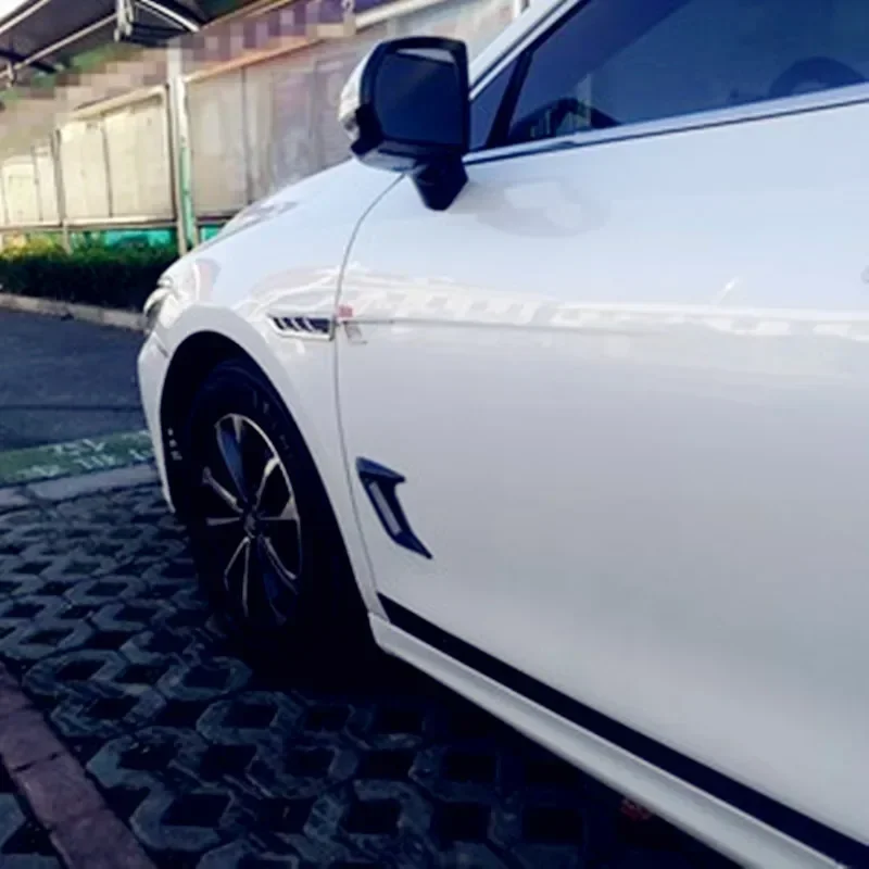 2Pcs 3D Car Side Vent Sticker Air Flow Fender Intake Sticker Shark Gills Side Vent Stickers Car Side Fender Vent Sticker Deco