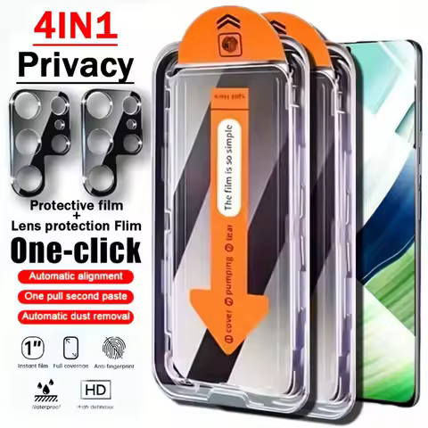 4 IN 1 Privacy Screen Glass Protectors With 2Pcs Camera Lens Protectors For Samsung S25 S24 Ultra Plus S23 S22 S21 FE Glass