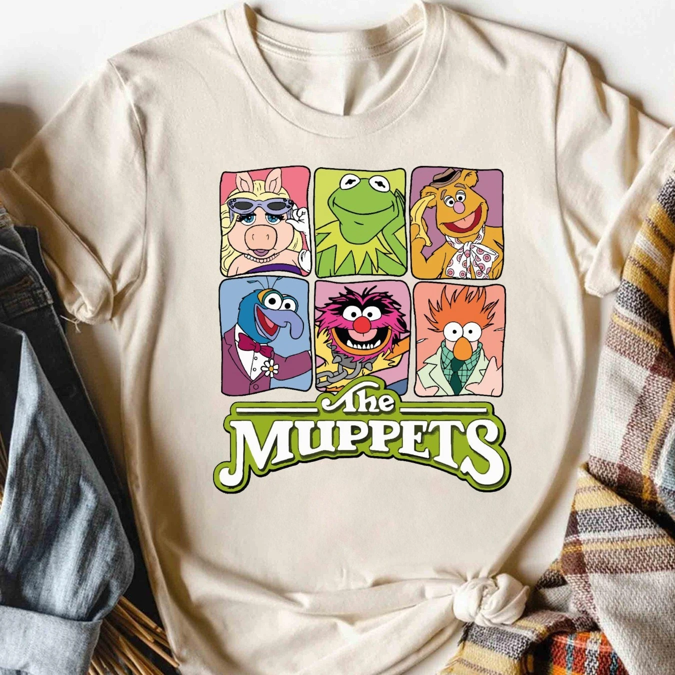 The Muppets Show Characters WS1270 Holiday Trip Camiseta unisex, sudadera, regalo de cumpleaños familiar, camiseta para niños y adultos