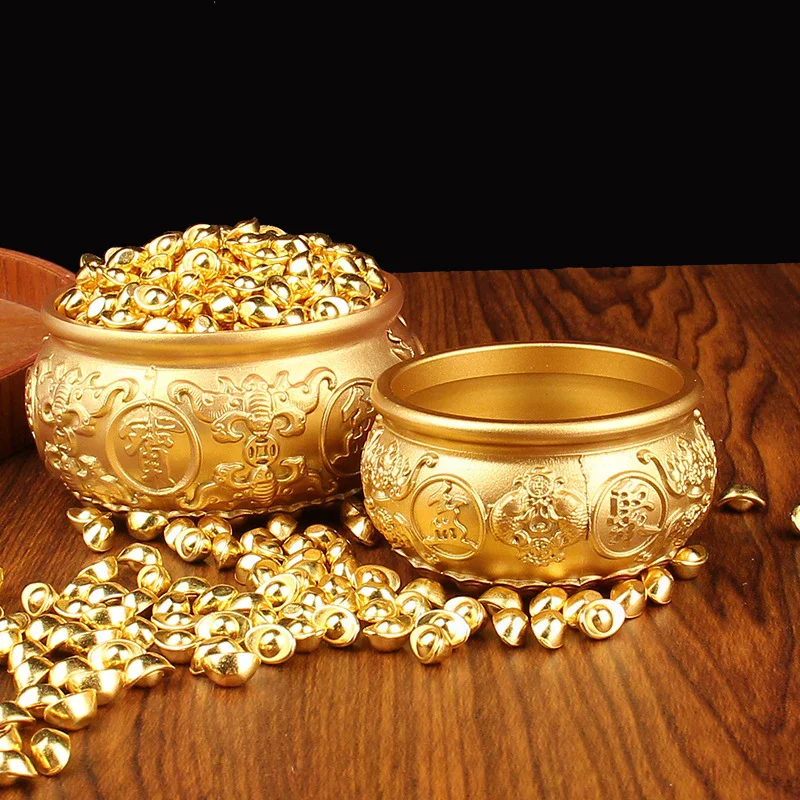 Cornucopia Brass Fortunate Attract Wealth Good Luck Magical Power Treasure Bowls Desktop Small Ornament Home Decor