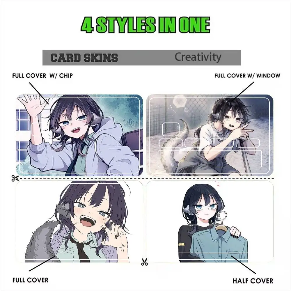 Tsumiki Ogami's Not-So-Ordinary Life  Sticker Film Tape Skin for Credit Card Debit Card Waterproof Stickers Cartoon