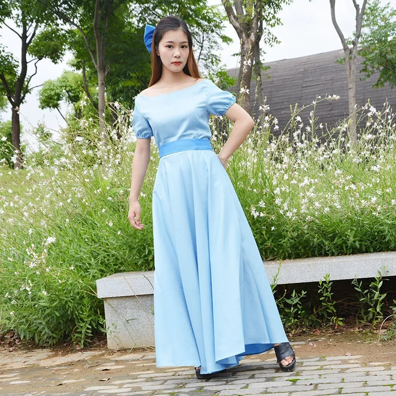 

PeterPan Wendy Long Skirt Rachel Cosplay Costume loween Costume Women's Traditional Clothing Stage Performance Outfit
