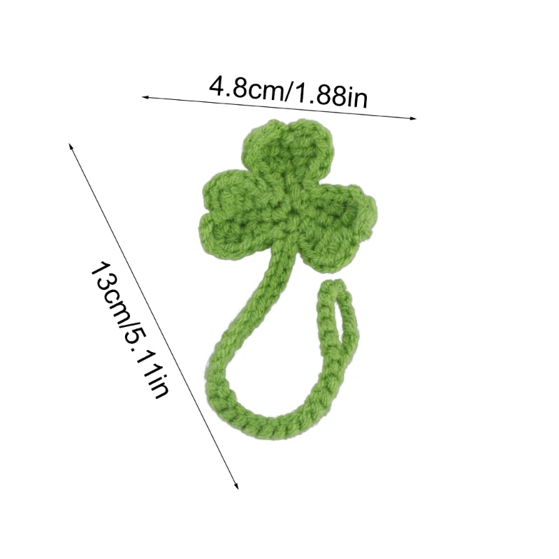 Handmade Crochet Leaf Knitted Leaf Sprout Multifunctional Corner Bookmarks Accessories Practical Headphone Decoration