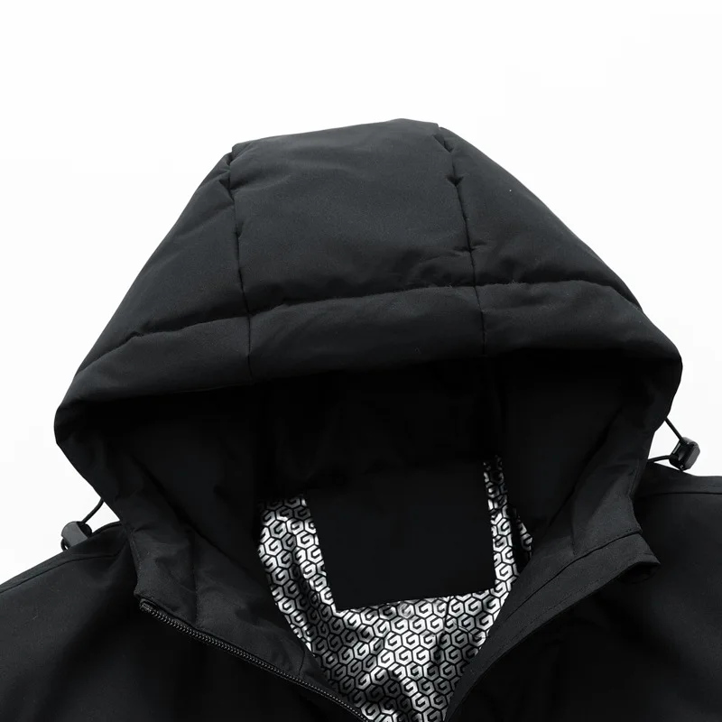Men Down Jacket Winter New Thicken Waterproof Windproof Long Sleeve Male Coat Simple Solid Color Outdoor Sport Man Outerwear
