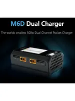 ToolkitRC M6D 500W 15A DC Dual Channel MINI Smart Charger Discharger For 1-6S Lipo Battery FPV Model Spare Part Replace M8