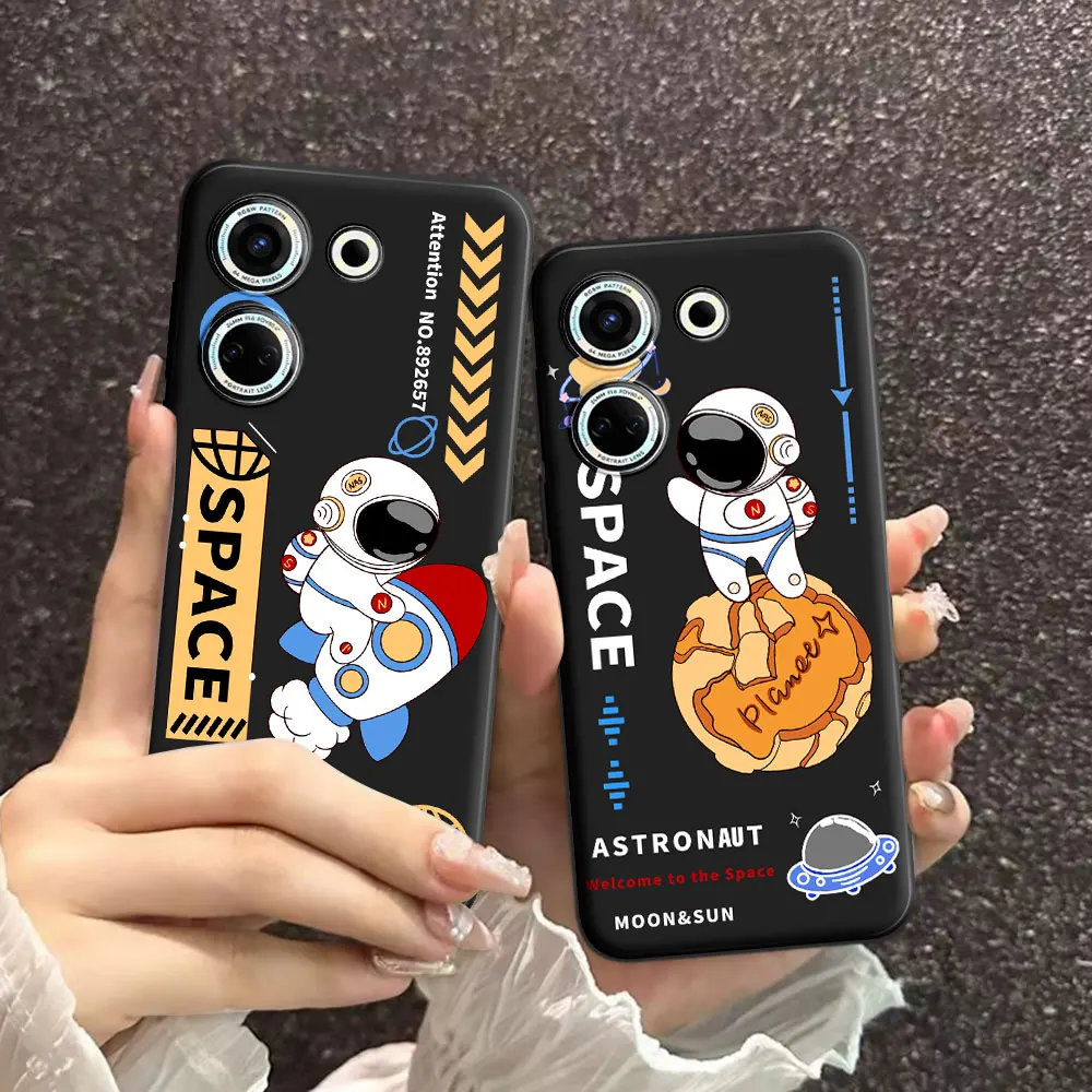 Para Tecno Camon 20 Pro 4G / 20 Pro 5G funda de silicona suave de dibujos animados TPU funda de teléfono de astronauta para Techno Camon 20 4G bonita contraportada