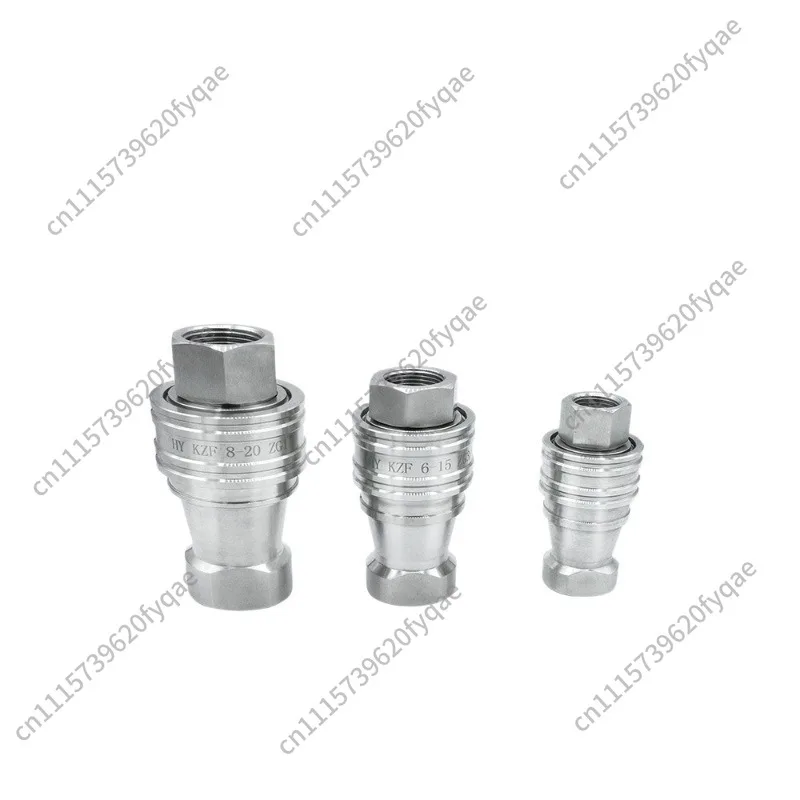 Stainless Steel Hydraulic Quick Coupler Open-Close Dual Self-Sealing High-Pressure Corrosion Proof Hose Fitting