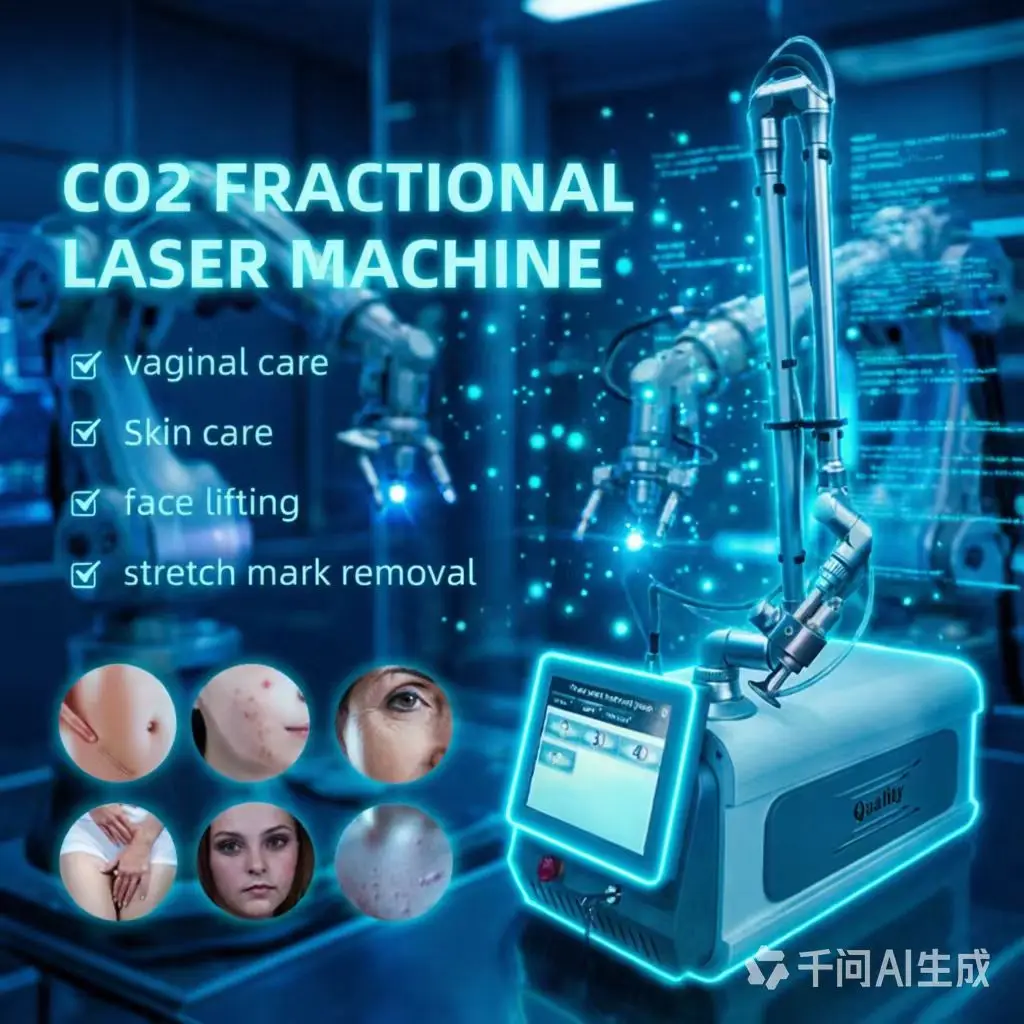 Latest CO2 Fractional Lase System for Carbon Peel and Skin Tightening - Professional Carbon Dioxide Lase Equipment for Anti-Ag