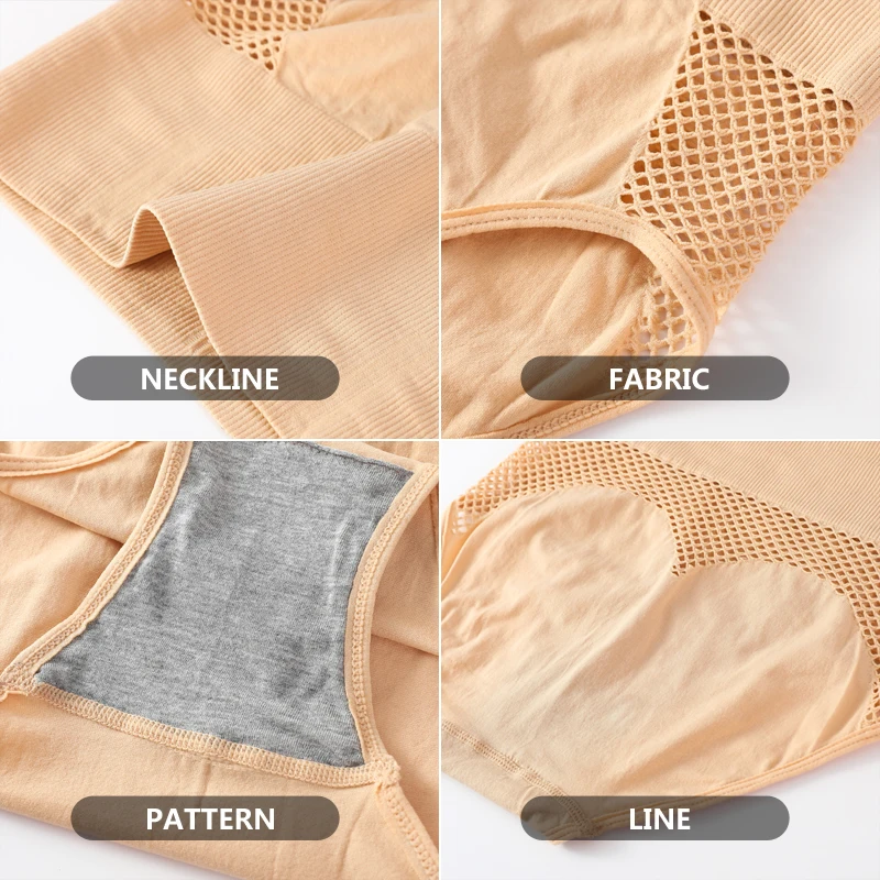 Flarixa Hollow Body Shaping Panties Peach Hip Solid Color Tummy Control Seamless Women Sexy Elegant Underwear Cotton Comfortable