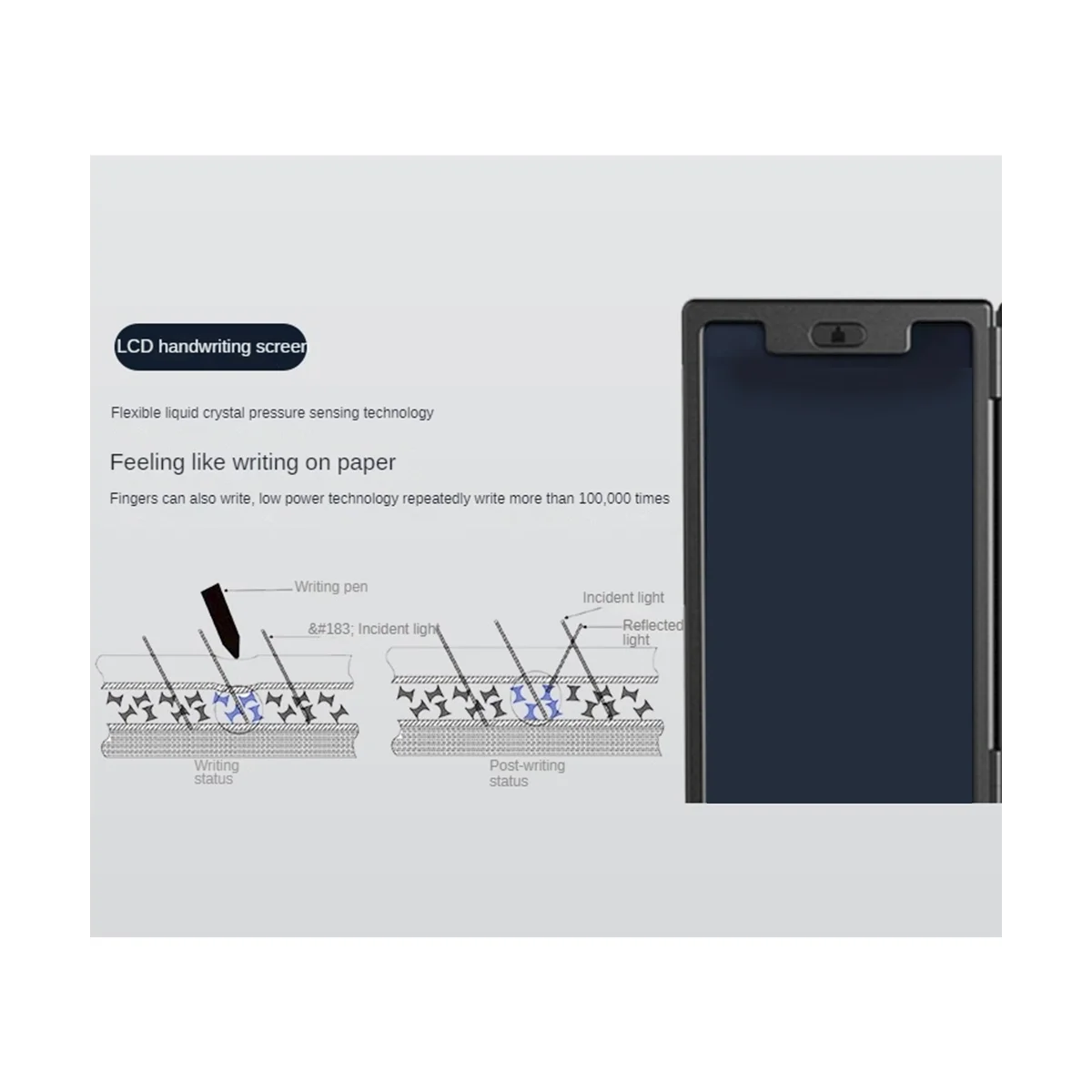 Calculatrice scientifique pliable portable, tablette LCD, bleu lac, saison scolaire, bureau d'affaires