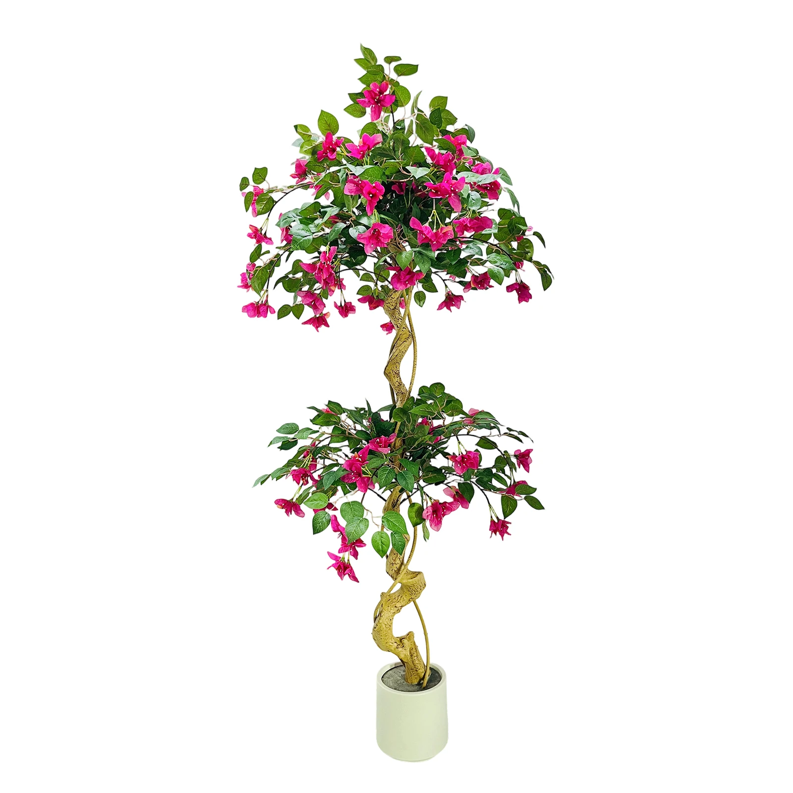 

Artificial Bougainvillea Tree, Artificial Bougainvillea Plant with Flowers in Plastic Pot for Home, Office, Garden Decor