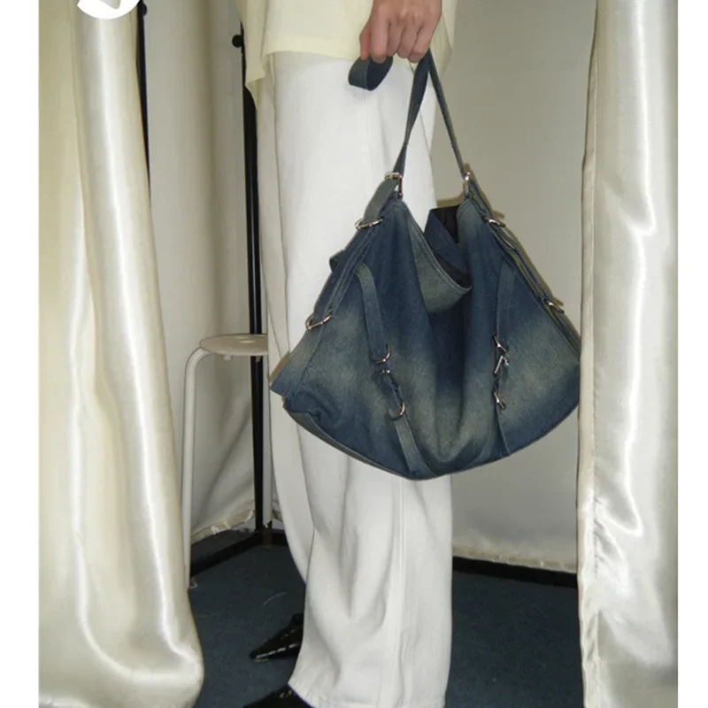 Brand Design Women Shoulder Bags Large Capacity Cowboy ladies hobos Handbags Denim Shopping bag blue big totes bolsa feminina