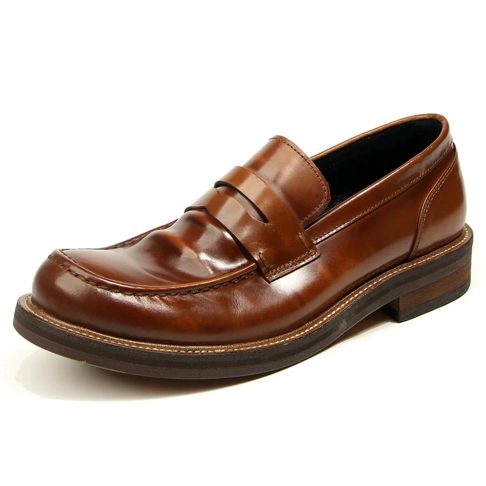 Genuine Leather Men's Formal Shoes Business Leather Shoes Cowhide Handmade Men Dress Shoes High-end Luxury Wedding Shoes Loafers