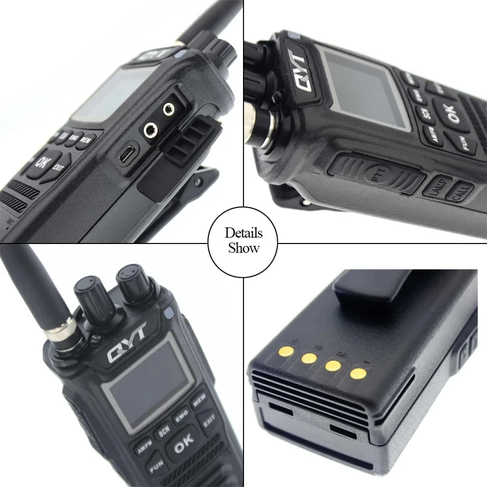 Radiotelefon Cb 27Mhz Walkie Talkie Qyt Am/Fm 26.965-27.405Mhz 40 Kanałów 4100Mah Radio Amatorskie Przenośne Radiotelefony Transceiver