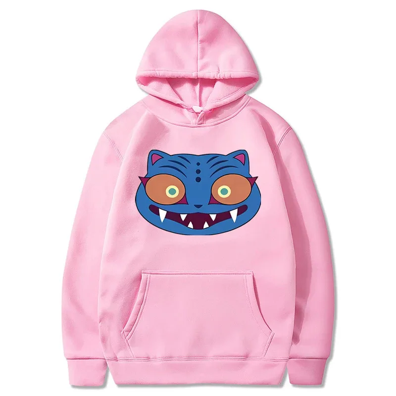 Disfraz de KPop Demon Hunters Derpy Tiger, Sudadera con capucha para Cosplay, jersey de Halloween para chicas jóvenes, Tops de Halloween para niñas KPDH Blue Tiger Huntrix