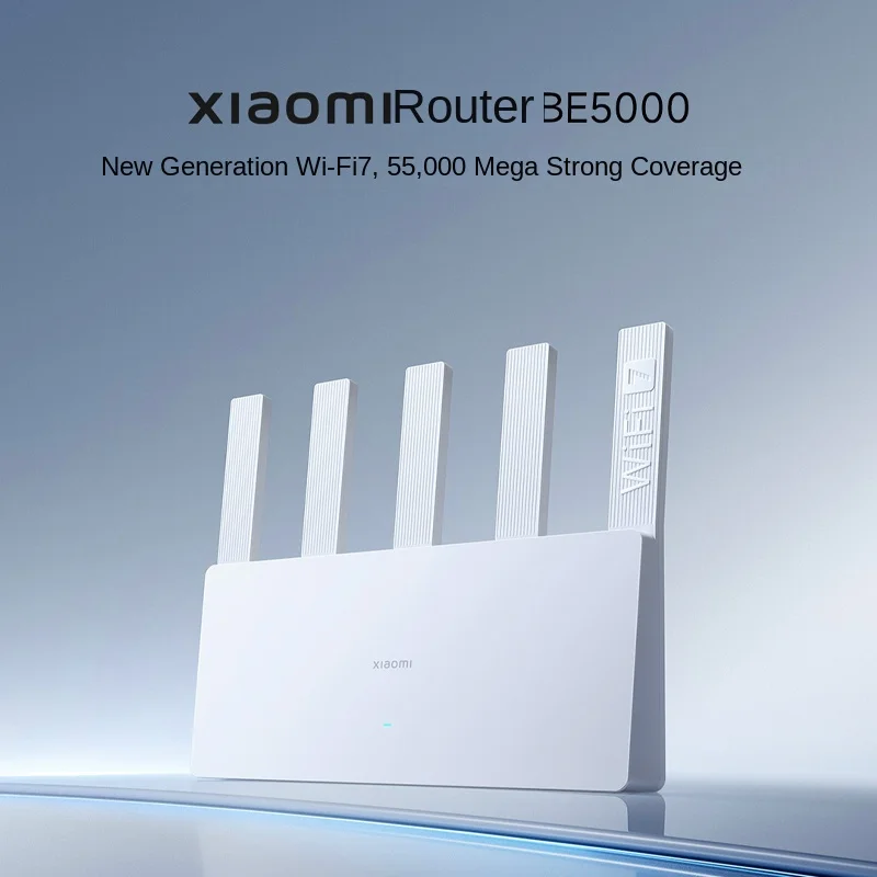 Xiaomi Router BE5000 WiFi 7 2.5G 5011Mbps Network Port 512MB Memory 2.4/5GHz Dual Broadband Access Network Security Protection