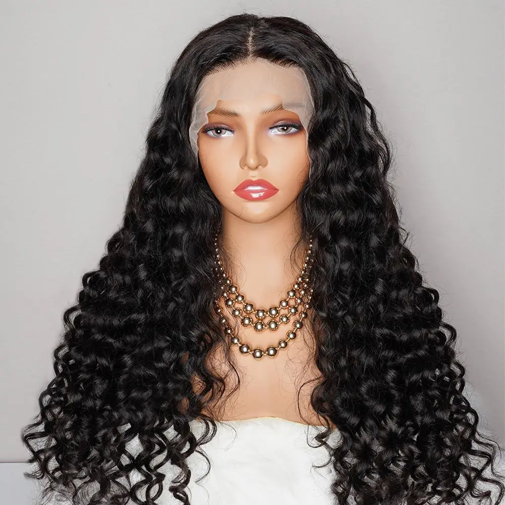 

Loose Deep Wave Human Hair Wig 13x4 HD Transparent Lace Front Wigs Pre Plucked Brazilian Deep Curly Lace Closure Wig For Women